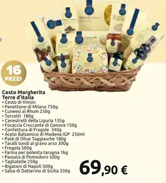 Carrefour Cesto Margherita Terre d'Italia offerta