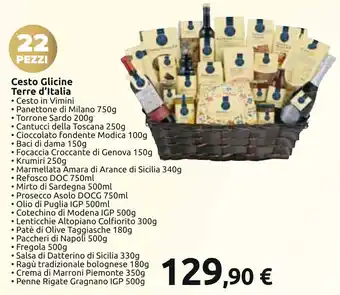 Carrefour Cesto Glicine Terre d'Italia offerta