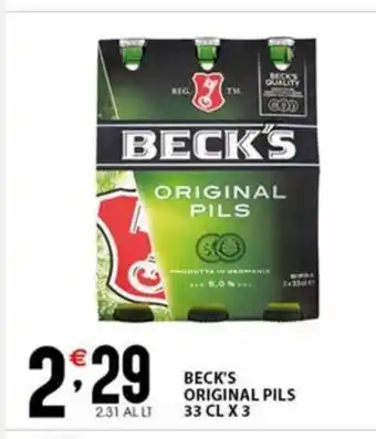 BECK'S ORIGINAL PILS 33 CL X 3