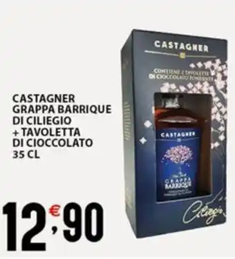 Sisa CASTAGNER GRAPPA BARRIQUE DI CILIEGIO + TAVOLETTA DI CIOCCOLATO 35 CL offerta