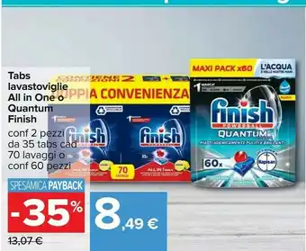 Carrefour Finish Tabs Lavastoviglie All In One offerta