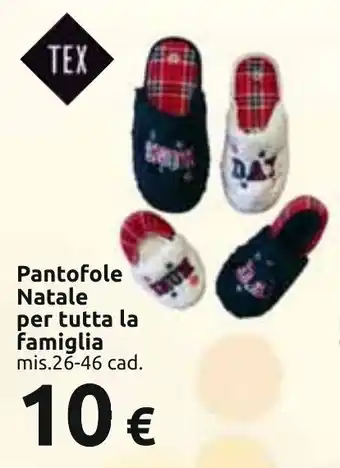 Carrefour Pantofole Natale per tutta la famiglia mis.26-46 cad. offerta