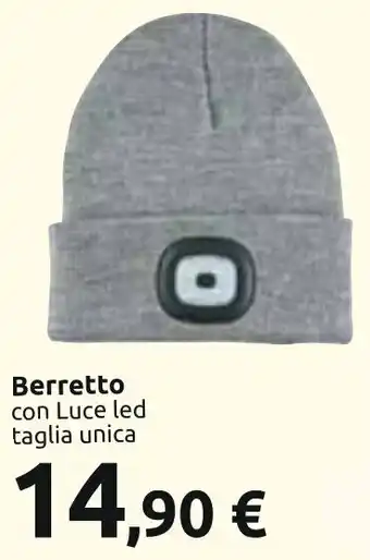 Carrefour Berretto con Luce led taglia unica offerta