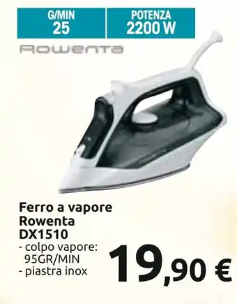 Carrefour Ferro a vapore Rowenta DX1510 offerta