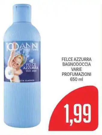 Supermercati Piccolo FELCE AZZURRA BAGNODOCCIA VARIE PROFUMAZIONI 650 ml offerta