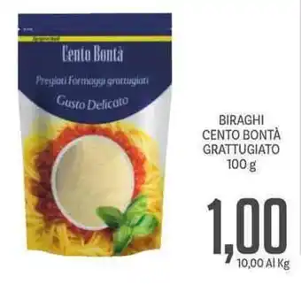 Supermercati Piccolo BIRAGHI CENTO BONTÀ GRATTUGIATO 100 g offerta
