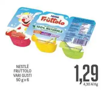 Supermercati Piccolo NESTLÉ FRUTTOLO VARI GUSTI 50 g x 6 offerta