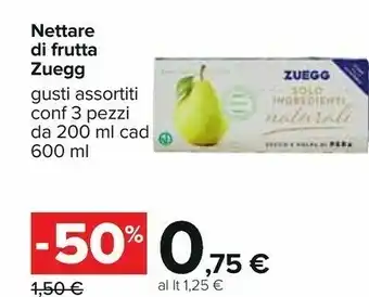 Carrefour Zuegg Nettare Di Mela 200 G(ml) offerta