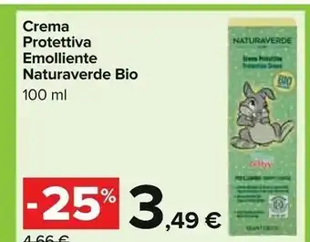 Carrefour Naturaverde Crema Protettiva Emolliente Bio offerta