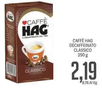 CAFFÈ HAG DECAFFEINATO CLASSICO 250 g