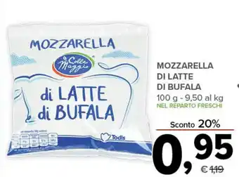 Todis MOZZARELLA DI LATTE DI BUFALA 100 g offerta