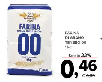 Todis FARINA DI GRANO TENERO TIPO "00" 1 kg offerta