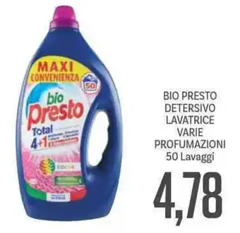 Supermercati Piccolo BIO PRESTO DETERSIVO LAVATRICE VARIE PROFUMAZIONI 50 Lavaggi offerta