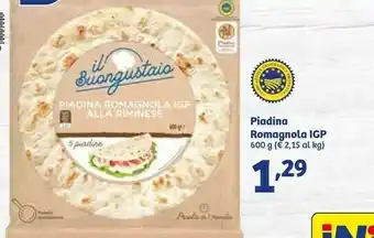 In'S Mercato Il Buongustaio Piadina Romagnola IGP 600 G offerta