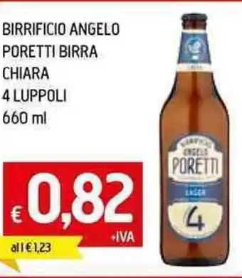 Galassia BIRRIFICIO ANGELO PORETTI BIRRA CHIARA 4 LUPPOLI 660 ml offerta