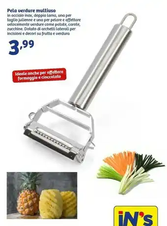 In'S Mercato Pela Verdure Multiuso In Acciaio Inox offerta