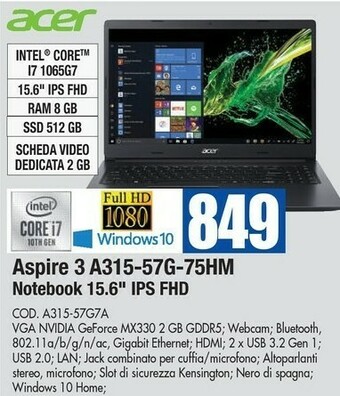 Wellcome Acer acer aspire offerta
