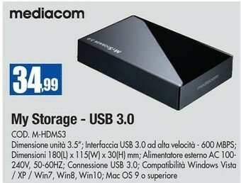 Wellcome Mediacom Hard disk offerta