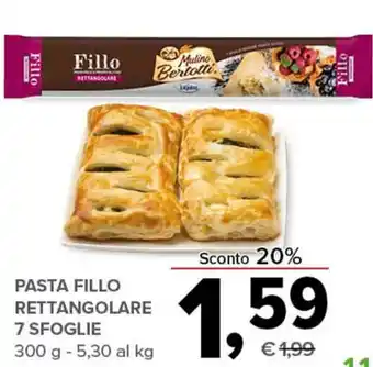 Todis PASTA FILLO RETTANGOLARE 7 SFOGLIE 300 g offerta