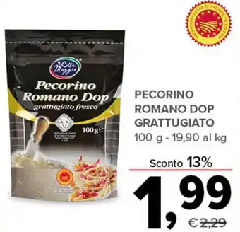 Todis PECORINO ROMANO DOP GRATTUGIATO 100 g offerta