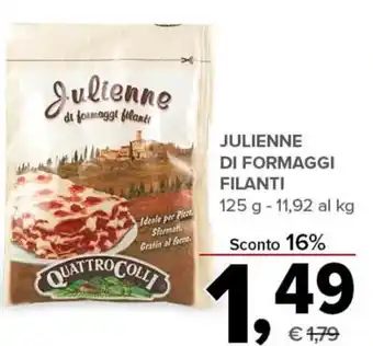Todis JULIENNE DI FORMAGGI FILANTI 125 g offerta