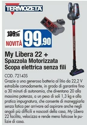 Wellcome Termozeta Scopa elettrica offerta