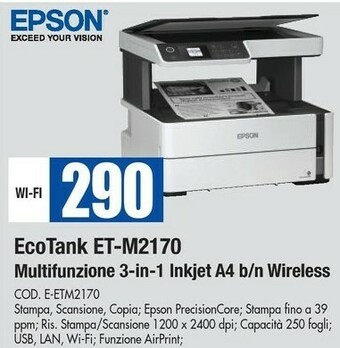 Wellcome Epson Stampante offerta