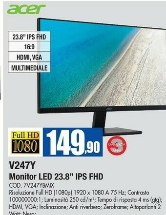 Wellcome Acer Monitor tv offerta