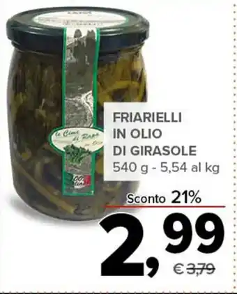 Todis FRIARIELLI IN OLIO DI GIRASOLE 540 g offerta