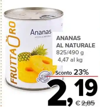 Todis ANANAS AL NATURALE 825/490 g offerta