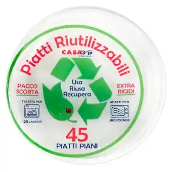 Franzy's Casavip piatti piani riutilizzabili 45pz offerta
