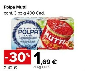 Carrefour Market Mutti Polpa offerta