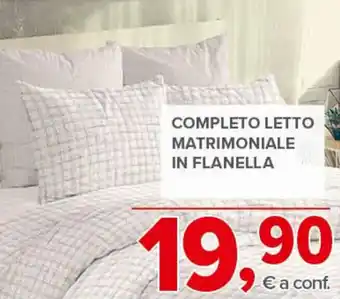 Todis COMPLETO LETTO MATRIMONIALE IN FLANELLA offerta