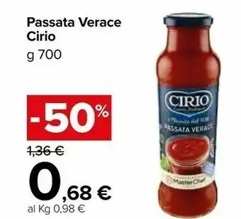 Carrefour Market Cirio La Verace Passata offerta