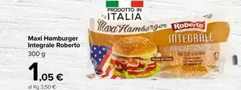 Carrefour Market Roberto - Maxi Hamburger Integrale 300 g(ml) offerta