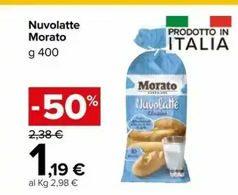 Carrefour Market Morato pane & idee Nuvolatte Classico 400 G(ml) offerta