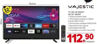 Todis MAJESTIC TV LED HD READY DA 32" SMART offerta