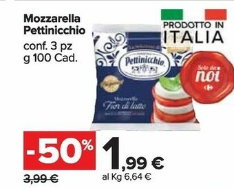 Carrefour Market Pettinicchio Mozzarella offerta