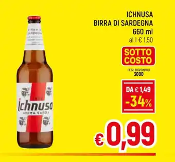 A&O ICHNUSA BIRRA DI SARDEGNA 660 ml offerta