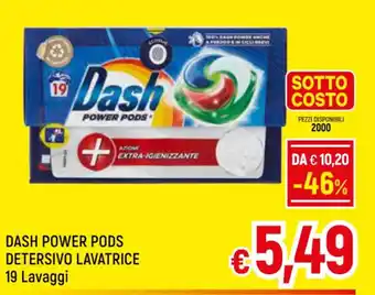 A&O DASH POWER PODS DETERSIVO LAVATRICE 19 Lavaggi offerta