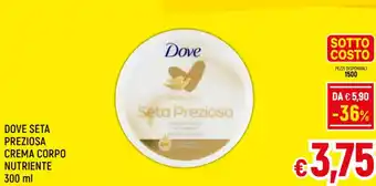 A&O DOVE SETA PREZIOSA CREMA CORPO NUTRIENTE 300 ml offerta