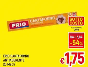 A&O FRIO CARTAFORNO ANTIADERENTE 25 Metri offerta
