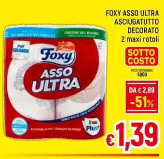 A&O FOXY ASSO ULTRA ASCIUGATUTTO DECORATO offerta