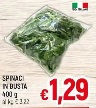 A&O SPINACI IN BUSTA 400 g offerta