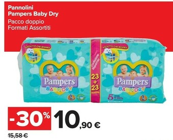 Carrefour Market Pampers Baby Dry Pannolini offerta
