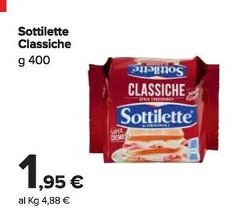 Carrefour Market Mondelez Sottilette Le Originali Classiche 400 G(ml) offerta