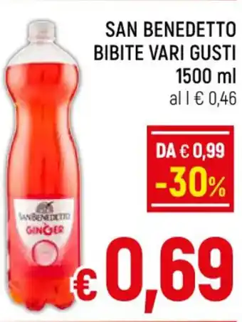 A&O SAN BENEDETTO BIBITE VARI GUSTI 1500 ml offerta