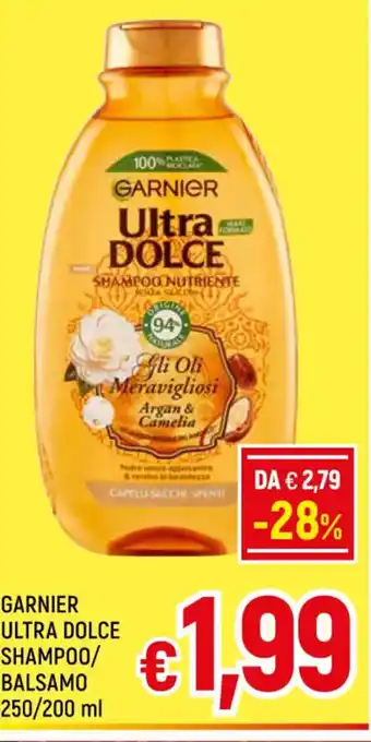A&O GARNIER ULTRA DOLCE SHAMPOO/ BALSAMO 250/200 ml offerta
