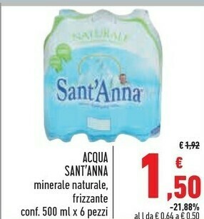 Conad Sant'anna Acqua Sant'Anna offerta