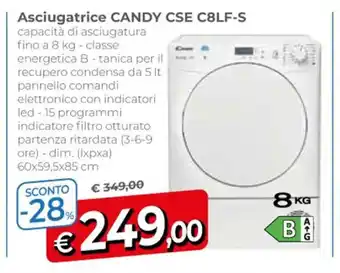 A&O Asciugatrice CANDY CSE C8LF-S offerta